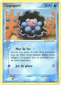 Carte Coquiperl de l'extension EX Créateurs de légendes, numéro 51/92
