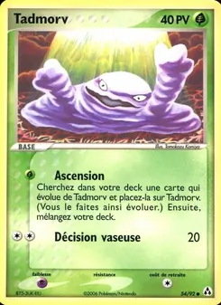 Carte Tadmorv de l'extension EX Créateurs de légendes, numéro 54/92