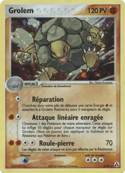 Carte Grolem de l'extension EX Créateurs de légendes, numéro 6/92