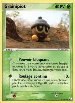 Carte Grainipiot de l'extension EX Créateurs de légendes, numéro 61/92
