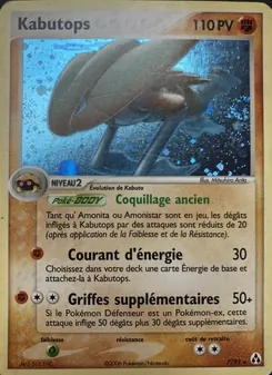 Carte Kabutops de l'extension EX Créateurs de légendes, numéro 7/92