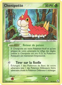 Carte Chenipotte de l'extension EX Créateurs de légendes, numéro 70/92