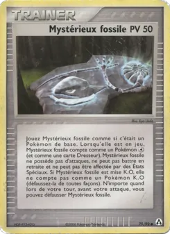 Carte Mystérieux fossile de l'extension EX Créateurs de légendes, numéro 79/92