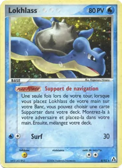 Carte Lokhlass de l'extension EX Créateurs de légendes, numéro 8/92
