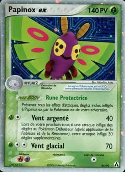 Carte Papinox ex de l'extension EX Créateurs de légendes, numéro 86/92