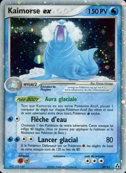 Carte Kaimorse ex de l'extension EX Créateurs de légendes, numéro 89/92
