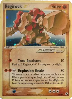 Carte Regirock ☆ de l'extension EX Créateurs de légendes, numéro 91/92
