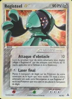 Carte Registeel ☆ de l'extension EX Créateurs de légendes, numéro 92/92