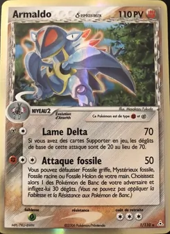 Carte Armaldo δ de l'extension EX Fantômes Holon, numéro 1/110