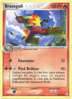 Carte Braségali de l'extension EX Fantômes Holon, numéro 20/110