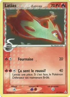 Carte Latias δ de l'extension EX Fantômes Holon, numéro 21/110