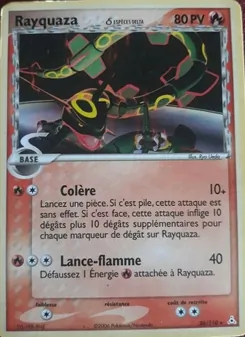 Carte Rayquaza δ de l'extension EX Fantômes Holon, numéro 26/110