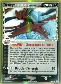 Carte Deoxys δ de l'extension EX Fantômes Holon, numéro 3/110