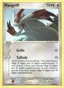 Carte Mangriff de l'extension EX Fantômes Holon, numéro 34/110