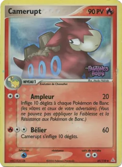 Carte Camérupt de l'extension EX Fantômes Holon, numéro 36/110