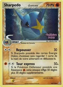 Carte Sharpedo δ de l'extension EX Fantômes Holon, numéro 53/110