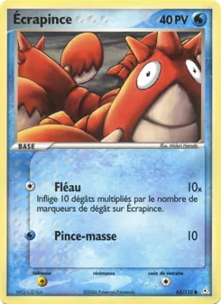 Carte Ecrapince de l'extension EX Fantômes Holon, numéro 63/110