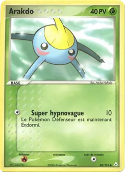 Carte Arakdo de l'extension EX Fantômes Holon, numéro 82/110