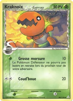Carte Kraknoix δ de l'extension EX Fantômes Holon, numéro 84/110