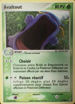 Carte Avaltout de l'extension EX Gardiens de Cristal, numéro 11/100