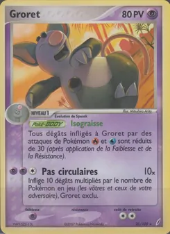 Carte Groret de l'extension EX Gardiens de Cristal, numéro 20/100