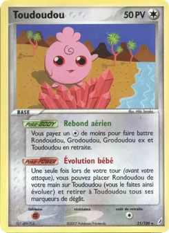 Carte Toudoudou de l'extension EX Gardiens de Cristal, numéro 21/100