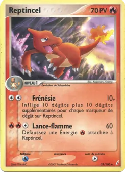 Carte Reptincel de l'extension EX Gardiens de Cristal, numéro 29/100