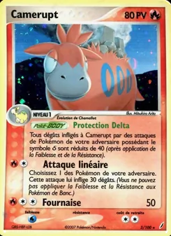 Carte Camérupt de l'extension EX Gardiens de Cristal, numéro 3/100