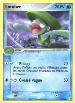 Carte Lombre de l'extension EX Gardiens de Cristal, numéro 37/100
