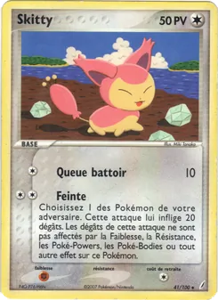 Carte Skitty de l'extension EX Gardiens de Cristal, numéro 41/100
