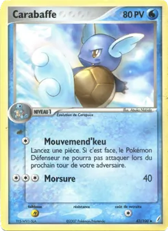 Carte Carabaffe de l'extension EX Gardiens de Cristal, numéro 43/100