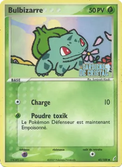 Carte Bulbizarre de l'extension EX Gardiens de Cristal, numéro 45/100