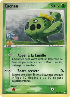 Carte Cacnea de l'extension EX Gardiens de Cristal, numéro 47/100