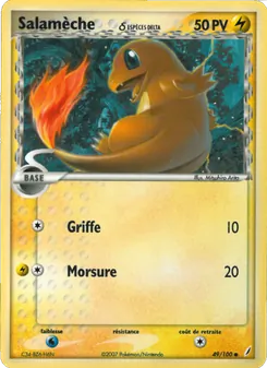 Carte Salamèche δ de l'extension EX Gardiens de Cristal, numéro 49/100