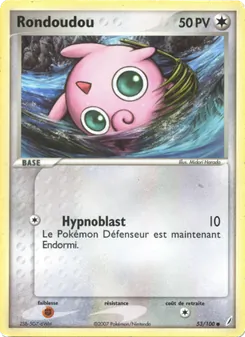 Carte Rondoudou de l'extension EX Gardiens de Cristal, numéro 53/100