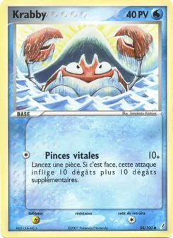 Carte Krabby de l'extension EX Gardiens de Cristal, numéro 54/100