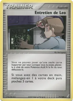 Carte Entretien de Leo de l'extension EX Gardiens de Cristal, numéro 71/100