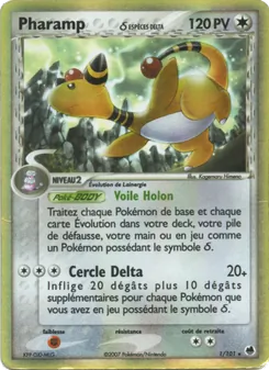 Carte Pharamp δ de l'extension EX Île des Dragons, numéro 1/101