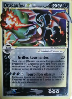 Carte Dracaufeu ☆ δ de l'extension EX Île des Dragons, numéro 100/101