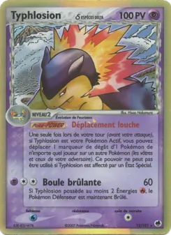 Carte Typhlosion δ de l'extension EX Île des Dragons, numéro 12/101