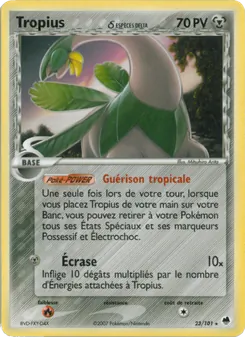 Carte Tropius δ de l'extension EX Île des Dragons, numéro 23/101
