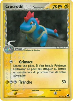 Carte Crocrodil δ de l'extension EX Île des Dragons, numéro 27/101