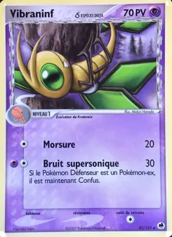 Carte Vibraninf δ de l'extension EX Île des Dragons, numéro 42/101