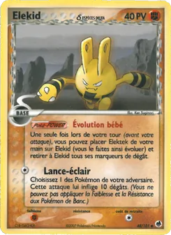 Carte Elekid δ de l'extension EX Île des Dragons, numéro 48/101