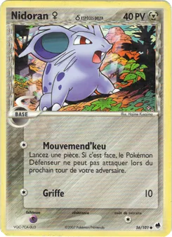 Carte Nidoran ♀ δ de l'extension EX Île des Dragons, numéro 56/101
