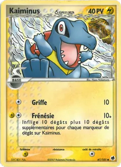 Carte Kaiminus δ de l'extension EX Île des Dragons, numéro 67/101