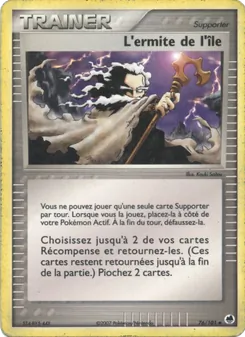 Carte L'ermite de l'île de l'extension EX Île des Dragons, numéro 76/101