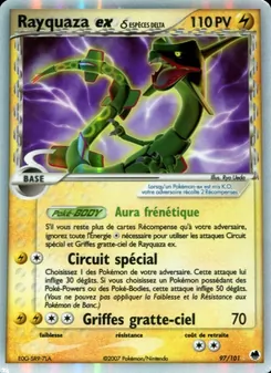 Carte Rayquaza ex δ de l'extension EX Île des Dragons, numéro 97/101