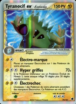 Carte Tyranocif ex δ de l'extension EX Île des Dragons, numéro 99/101