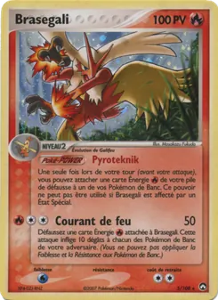 Carte Braségali de l'extension EX Gardiens du Pouvoir, numéro 5/108